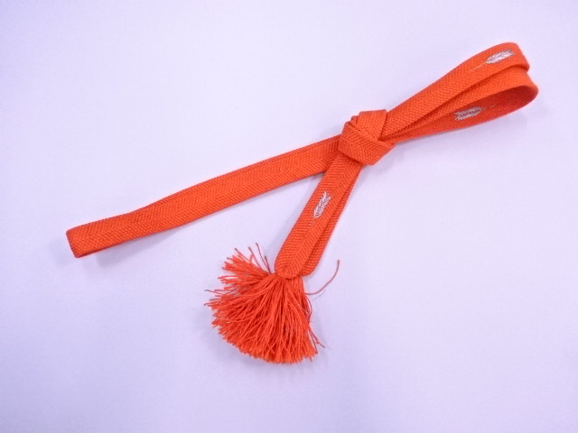 リサイクル　和装小物　帯締め　金糸　正絹　手組　平組